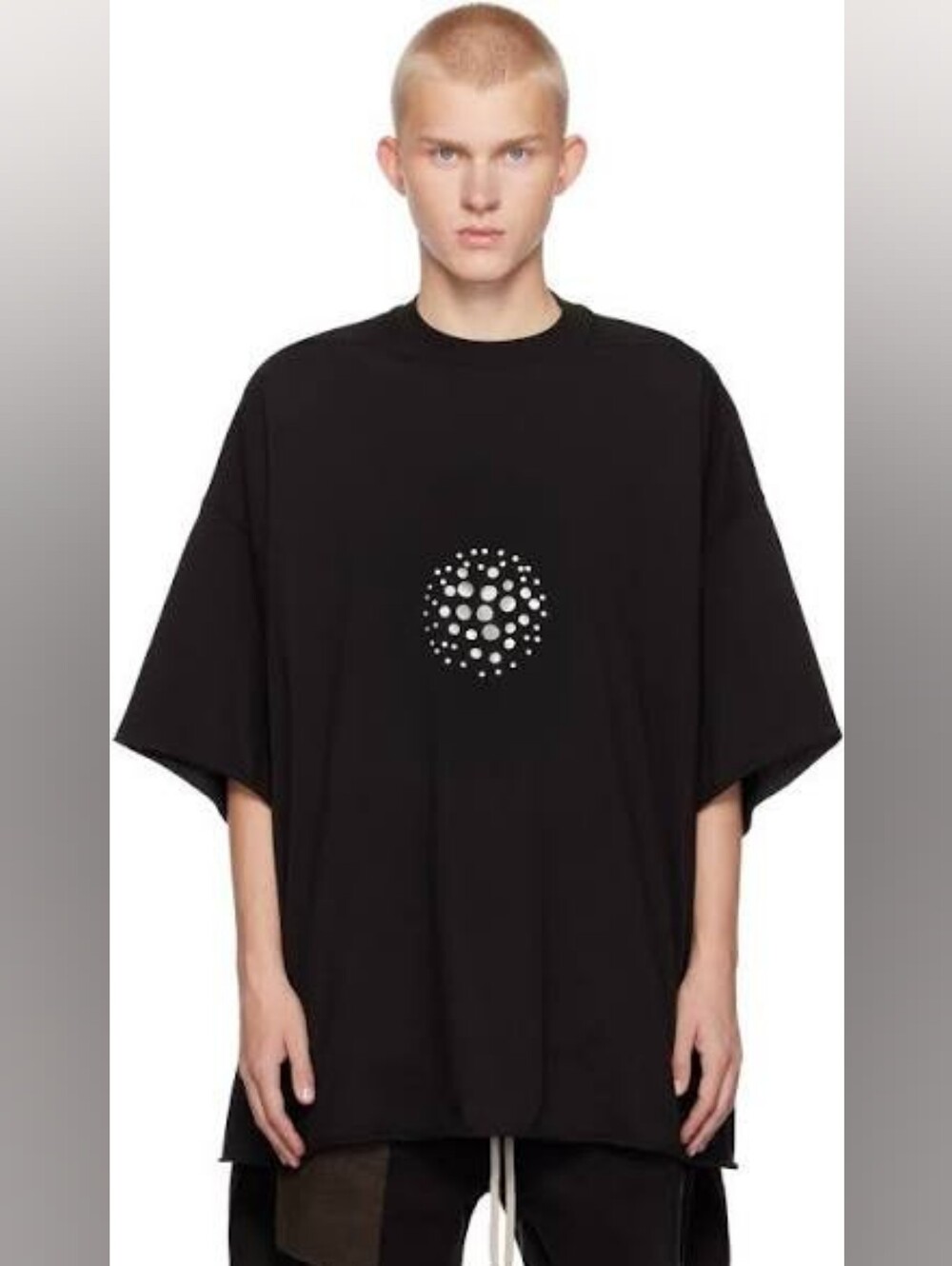 Rick Owens FW24 Porterville Jumbo Orb Studded T-Shirt - Black S (Mainline)